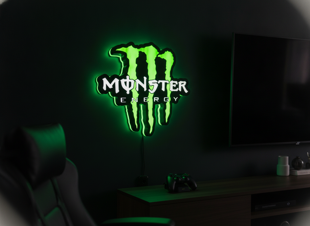 Monster Energy Wall Mounted Lightbox
