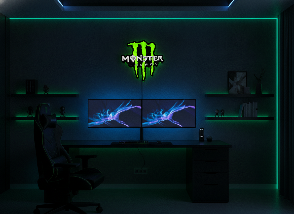 Monster Energy Wall Mounted Lightbox