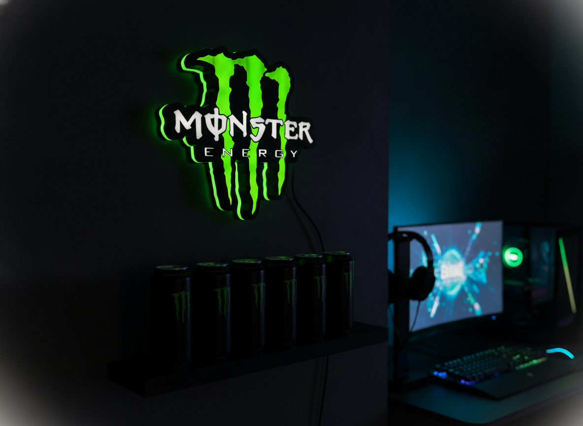 Monster Energy Wall Mounted Lightbox
